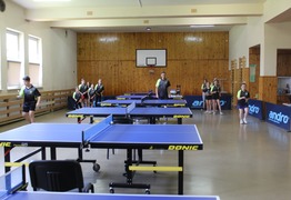 rozgrywki w tenisa stołowego w sali wiejskiej w Czaczu (photo)