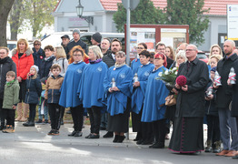 uroczysty apel pod tablicą hm. Łukomskiego (photo)